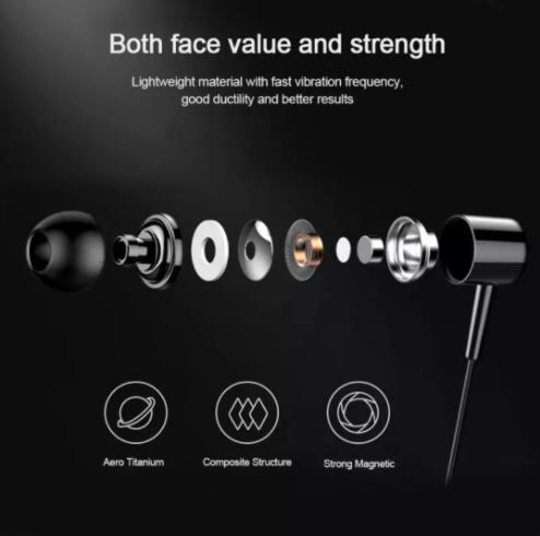 3.5mm In-ear Wired Earphone With Mic Earbuds Headset Black