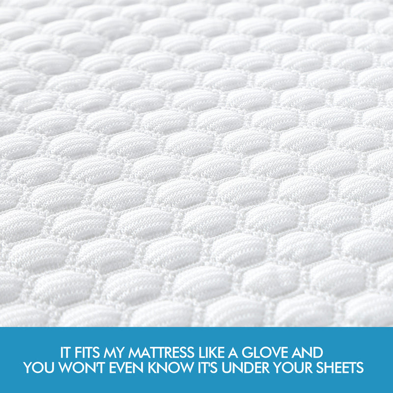 DreamZ Mattress Protector Topper Polyester Cool Fitted Cover Waterproof Double