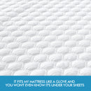 DreamZ Mattress Protector Topper Polyester Cool Fitted Cover Waterproof King