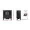 Devanti Electric Fireplace Heater Portable Fire Log Wood Effect Dual Door 1800W Black