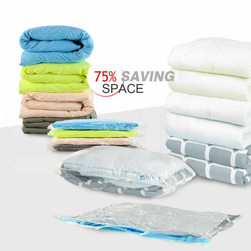 12x Vacuum Seal Storage Bags Space Saver Saving Compressed Organizer Bag X-Large