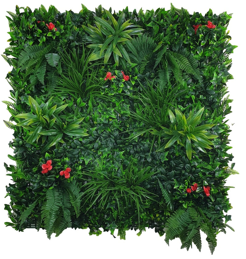 Elegant Red Rose Vertical Garden / Green Wall UV Resistant Sample