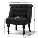 Artiss Fabric Occasional Accent Chair - Black