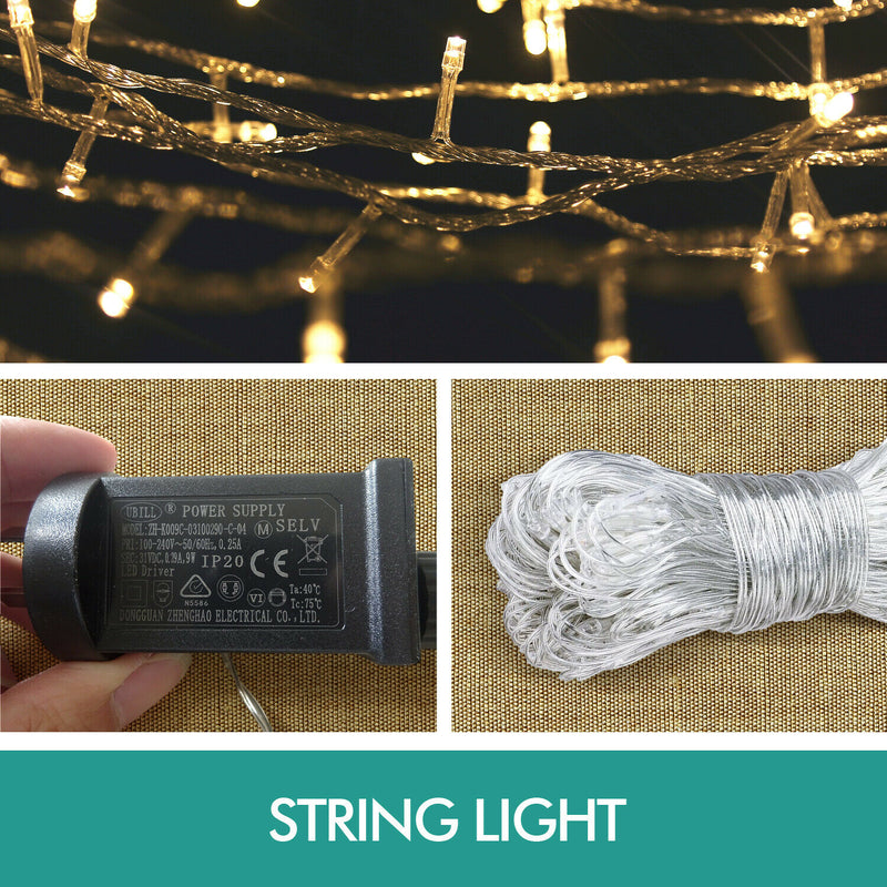Christmas LED String Fairy Lights Net Mesh Outdoor Decor Xmas Wedding Home Party