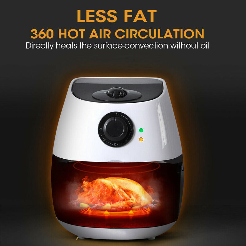 SPECTOR 4L Air Fryer Healthy Cooker Low Oil Rapid Deep Frying Kitchen Oven White