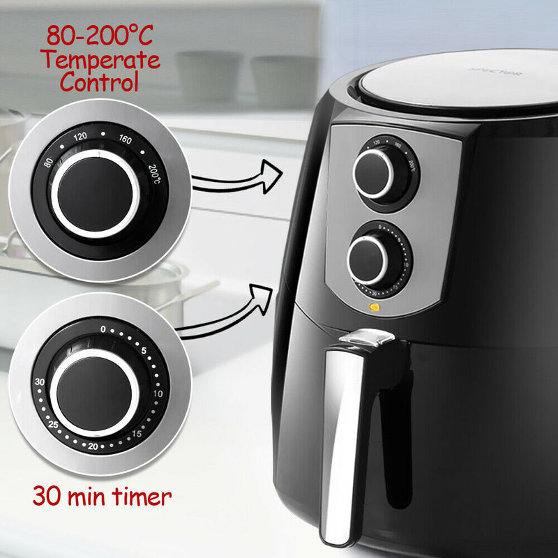 SPECTOR 1800W 7L Air Fryer Healthy Cooker Low Fat Oil Free Kitchen Oven in Black