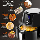 Spector New 7L Air Fryer LCD Health Cooker Low Oil Rapid Deep Frying 1800W Black