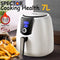 SPECTOR 7L Air Fryer LCD Healthy Cooker Low Fat OilFree Kitchen Oven 1800W White