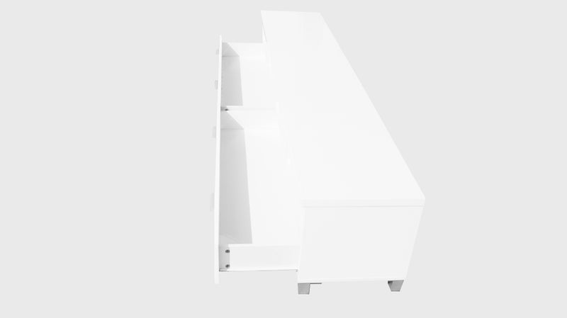 TV Stand Elisha High Gloss Entertainment storage Unit - White