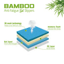 Summer Women Men Bamboo Cooling Gel Slippers Anti-fatigue Sandals Shoes Size S