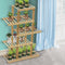 5 Tiers Premium Bamboo Wooden Plant Stand In/outdoor Garden Planter Flower shelf