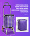 Foldable Shopping Cart Trolley Stainless Steel Basket Luggage Grocery Portable