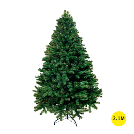 Christmas Tree Kit Xmas Decorations Colorful Plastic Ball Baubles with LED Light 2.1M Type1