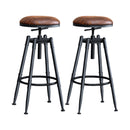2x Levede Rustic Industrial Bar Stool Kitchen Stool Barstool Swivel Dining Chair