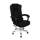 Gaming Chair Office Computer Seat Racing PU Leather Executive Racer Recliner Black without footrest