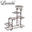 Levede Plant Stand Outdoor Indoor Metal Flower Pots Rack Corner Planter Shelf