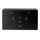 Levede Buffet Sideboard Storage Cabinet Modern High Gloss Cupboard Drawers Black