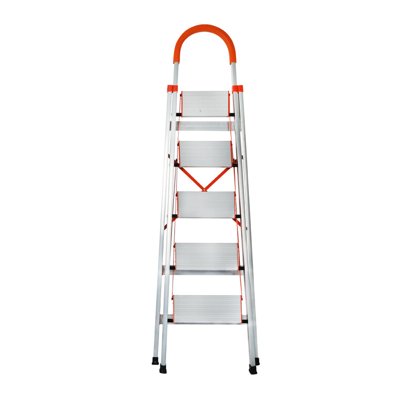 5 Step Ladder Multi-Purpose Folding Aluminium Lightweight Non Slip Platform