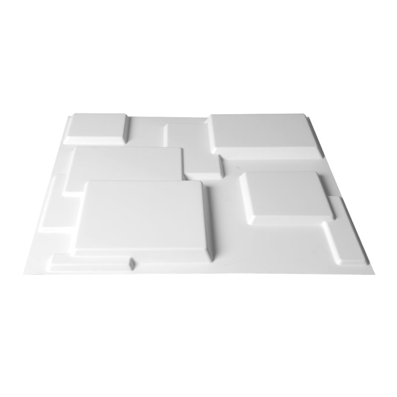 12Pcs 3D PVC Wall Panels EcoFriendly Paintable Home Background Decor 50x50cm