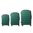 Slimbridge Luggage Suitcase Trolley 3Pcs set 20 24 28 Travel Packing Lock Green