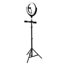 12'' LED Ring Light with Tripod Stand Phone Holder Dimmable Selfie Studio Lamp Black