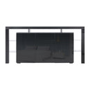 Levede Buffet Sideboard Cabinet Storage Modern High Gloss Cupboard Drawers Black 192cm