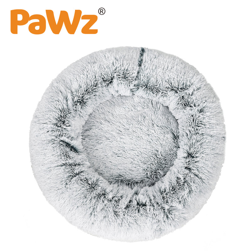 PaWz Pet Bed Cat Dog Donut Nest Calming Mat Soft Plush Kennel