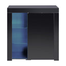 Levede Buffet Sideboard Modern High Gloss Furniture Cabinet Storage LED Black
