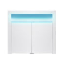 Levede Buffet Sideboard Storage Cabinet Modern High Gloss Furniture LED White