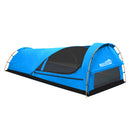 Mountview King Single Swag Camping Swags Canvas Dome Tent Hiking Mattress Blue