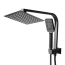 Rain Shower Head Set Black Square Brass Taps Mixer Handheld High Pressure 8"
