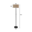 Modern LED Floor Lamp Stand Reading Light Decoration Indoor Classic Linen Fabric