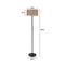Modern LED Floor Lamp Stand Reading Light Decoration Indoor Classic Linen Fabric