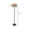 Modern LED Floor Lamp Stand Reading Light Decoration Indoor Classic Linen Fabric