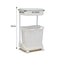 2 Tier Bathroom Laundry Clothes Baskets Bin Hamper Mobile Rack Removable Shelf