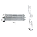 Multi Purpose Ladder 4.7M Aluminium Folding Platform Household Office Extension