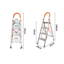 4 Step Ladder Multi-Purpose Folding Aluminium Lightweight Non Slip Platform