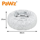 PaWz Pet Bed Cat Dog Donut Nest Calming Mat Soft Plush Kennel
