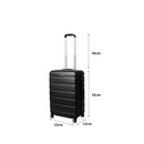 Slimbridge 20" Luggage Suitcase Trolley Travel Packing Lock Hard Shell Black