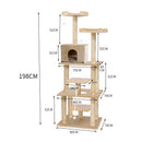 PaWz 1.98M Cat Scratching Post Tree Gym House Condo Furniture Scratcher Tower