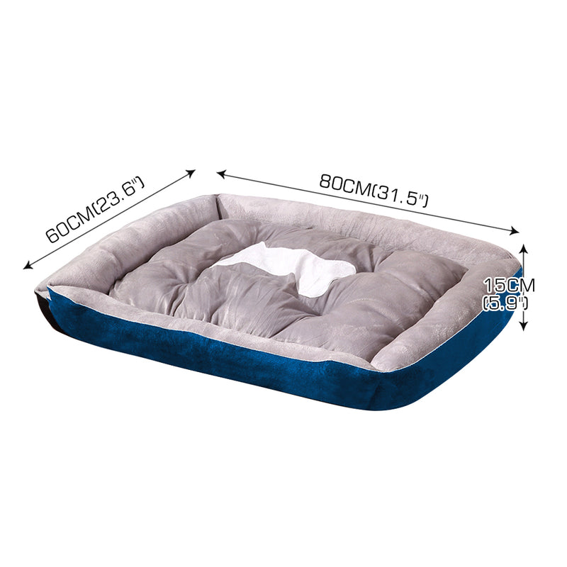 PaWz Pet Bed Dog Beds Bedding Mattress Mat Cushion Soft Pad Pads Mats L Navy