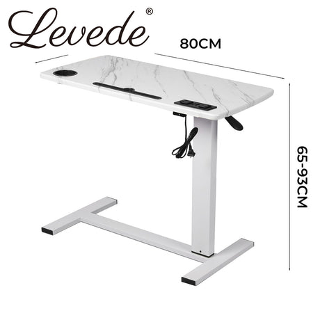 Levede Standing Desk Height Adjustable Sit Stand Office Computer Table Shelf USB