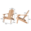 Levede Adirondack Chair Outdoor Furniture Beach Chairs Wooden Patio Garden Deck