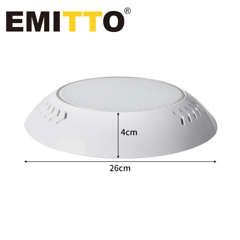 EMITTO 12-32V 25W Resin Filled Underwater Swimming Pool LED Light RGB Spa Lamp