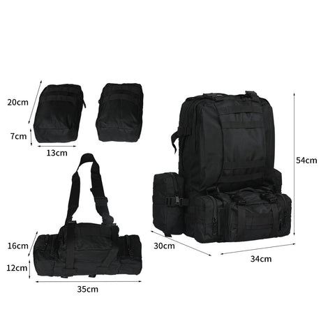Slimbridge 56L Molle Backpack Military Tactical Detachable Camping Outdoor Bag