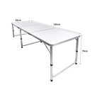 Folding Camping Table Aluminium Portable Picnic Outdoor Foldable Tables 180cm