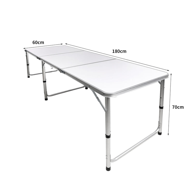 Folding Camping Table Aluminium Portable Picnic Outdoor Foldable Tables 180cm