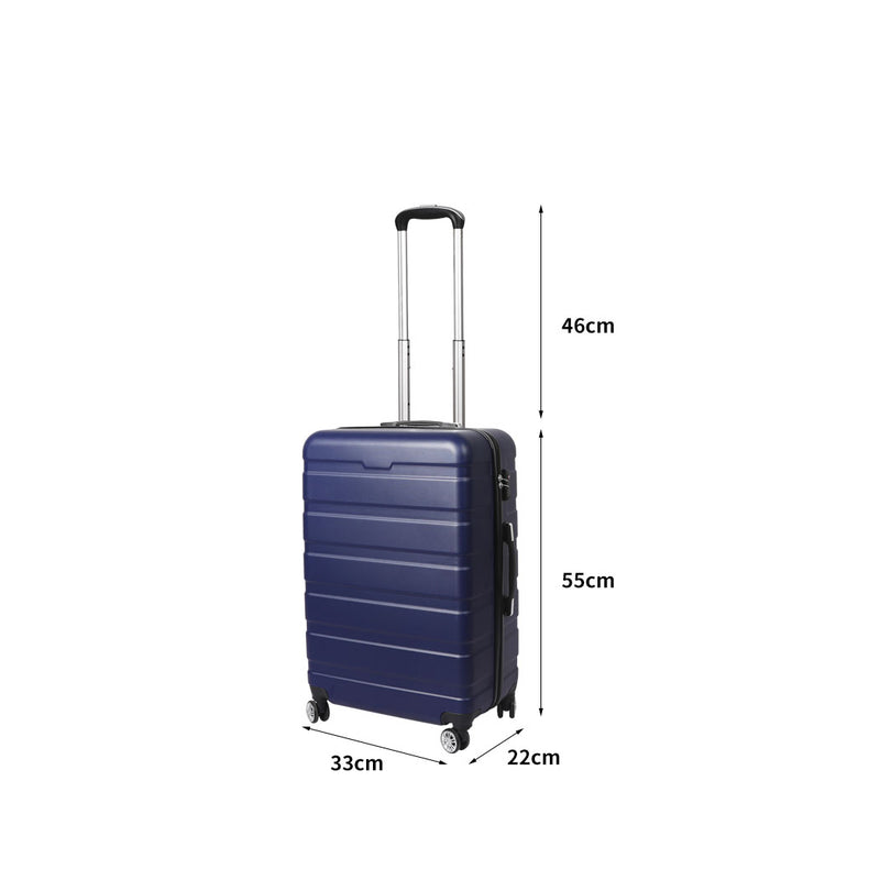 Slimbridge 20" Luggage Suitcase Trolley Travel Packing Lock Hard Shell Navy