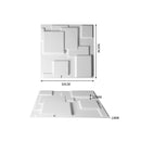 12Pcs 3D PVC Wall Panels EcoFriendly Paintable Home Background Decor 50x50cm