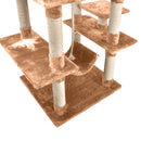 183cm Cat Scratching Post Tree Gym House Condo Furniture Scratcher Pole Brown